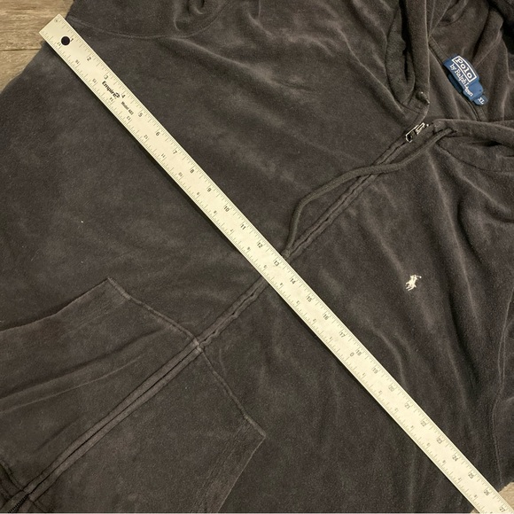 Polo Ralph Lauren Hoodie Pullover XL Measurement Black Good Condition - Picture 2 of 6